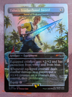 Tidus's Brotherhood Sword - Final Fantasy Secret Lair *Rainbow Foil*, In Hand - Image 1