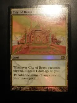 mtg magic city of brass FOIL 8 th edtion ENGLISH NEAR MINT cite d'airain - Image 1
