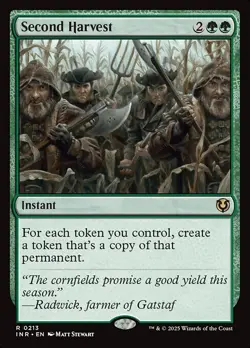 NM Foil Second Harvest, MTG, Innistrad Remastered, Magic the Gathering, 213 - Image 1