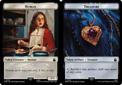 3x Human/Treasure Token, Doctor Who Token, MTG Token, Magic Token - Image 1