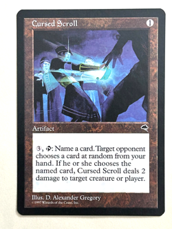 Cursed Scroll Tempest MTG Magic NM Near Mint Artifact Regular Rare (2) - Image 1
