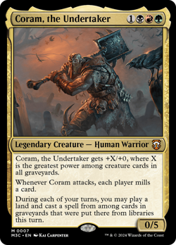 Coram, the Undertaker #7 | NM FOIL | Modern Horizons 3 Commander Magic MTG - Image 1