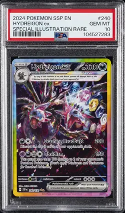 2024 POKEMON SSP EN-SURGING SPARKS SPECIAL ILLUSTRATION RARE HYDREIGON EX PSA 10 - Image 1