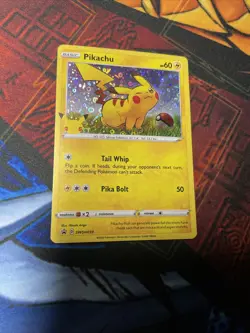 Pokemon Card Pikachu SWSH039 Holo Rare Black Star Promo Near Mint ⚡ - Image 1