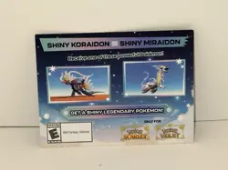 Pokemon Scarlet And Violet Shiny Koraidon or Miraidon Code UNSCRATCHED - Image 1