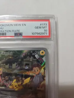 2023 POKEMON MEW EN-151 ILLUSTRATION RARE #173 PIKACHU PSA 10 - Image 3