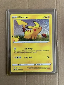 POKEMON PIKACHU GENERAL MILLS SWSH039 BLACK STAR PROMO HOLO 25TH ANNIVERSARY (C) - Image 1