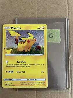 POKEMON PIKACHU GENERAL MILLS SWSH039 BLACK STAR PROMO HOLO 25TH ANNIVERSARY (C) - Image 3