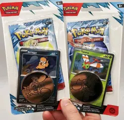 POKEMON TCG JOURNEY TOGETHER Checklane blisters ENGLISH promo Set Yama & Scraggy - Image 1