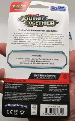 POKEMON TCG JOURNEY TOGETHER Checklane blisters ENGLISH promo Set Yama & Scraggy - Image 3