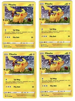 Lot Of 4 Pikachu SWSH039 General Mills Pokemon TCG Sword Shield Black Star Promo - Image 1