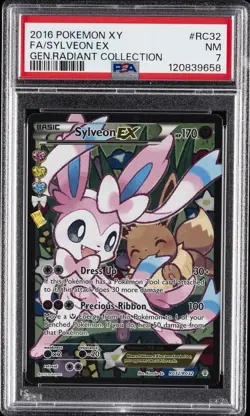 2016 POKEMON XY GENERATIONS RADIANT COLL #RC32 FULL ART/SYLVEON EX PSA 7 - Image 1