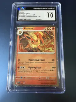 Flareon 167 SVP: Black Star Promo Prismatic Evolutions Poster Collection Pokemon - Image 1