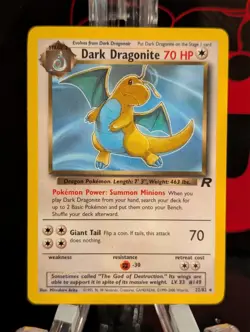Pokemon Dark Dragonite 22/82 Team Rocket Non Holo Rare Unlimited LP - Image 1