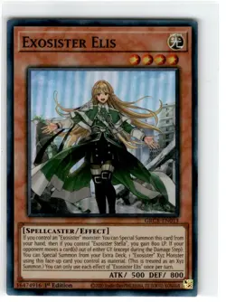 Yu-Gi-Oh! Exosister Elis Super Rare 1stEdition Lightly Played - Image 1