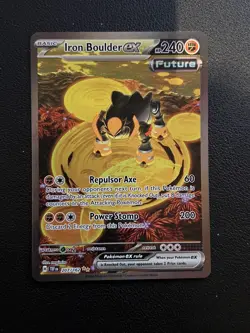 Pokemon TCG Card Iron Boulder EX 207/162 Temporal Forces Special Illustration - Image 1