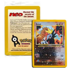 New Factory Sealed Entei 34 Black Star Movie Promo Reverse Holo Pokemon Card - Image 1