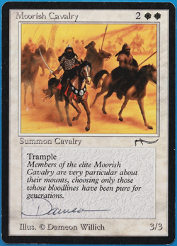 Moorish Cavalry (b Light) Arabian Nights NM Common SIGNED CARD (504960) ABUGames - Image 1