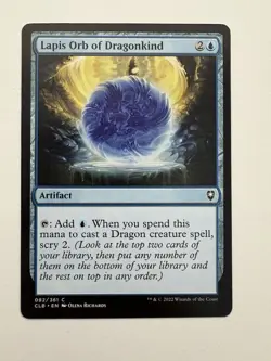 Lapis Orb of Dragonkind MTG Magic the Gathering Card NM Near Mint CLB - Image 1
