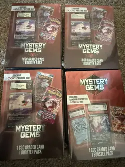[Lot Of 4]Pokemon Mystery Gems 1 Graded Card (CGC 10), 1 Booster Pack 2025! - Image 1