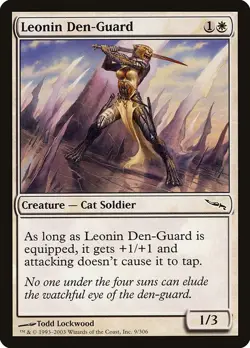 LEONIN DEN-GUARD - Mirrodin - MTG Magic the Gathering Card - Common - Image 1