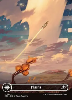 Plains (0262) - Borderless - Edge of Eternities #0262 MTG Magic The Gathering - Image 1