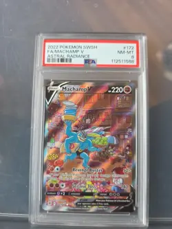 2022 POKEMON SWORD & SHIELD ASTRAL RADIANCE #172 FA/MACHAMP V PSA8 - Image 1