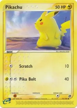 Moderately Played, English - 1 x Pokemon Pikachu - 72/100 - Common EX Sandstorm - Image 1