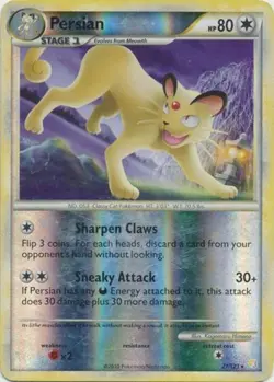 Moderately Played, English - 1 x Pokemon Persian - 27/123 - Rare - Reverse Holo - Image 1