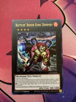 Battlin' Boxer King Dempsey LD10-EN036 Ultra Rare 1st Edition Near Mint Yugioh - Image 1