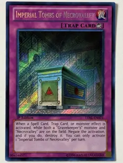 LVAL-EN076 IMPERIAL TOMBS OF NECROVALLEY SECRET RARE 1ST EDITION YuGiOh CARD NM - Image 1