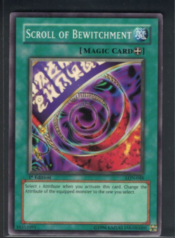 Yugioh Scroll of Bewitchment LON-048 Common 1st Edition LP - Image 1