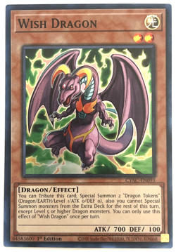YuGiOh! - Wish Dragon - CYAC-EN093 - 1st Edition - Super Rare - Image 1