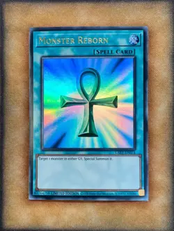 Yugioh Monster Reborn LART-EN074 Ultra Rare Lost Art Promo Limited Edition NM - Image 1