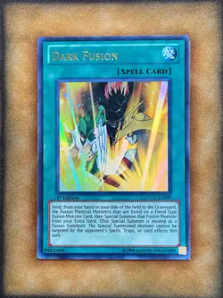 Yugioh Dark Fusion LCGX-EN099 Ultra Rare 1st Ed NM - Image 1