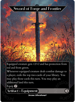 Sword of Forge and Frontier - Full Art Altered Art Custom Proxy Cards - Image 1