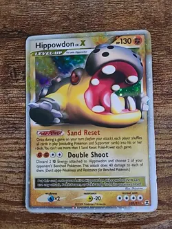 Hippowdon LV. X 107/111 Pokemon Card Holo Foil 2009 Rising Rivals Lv X LP - Image 2