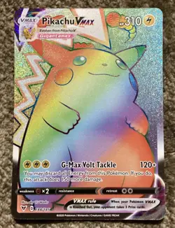 Pokemon Pikachu VMAX Rainbow Rare Card 310 HP Gigantamax Thunderbolt - Image 1