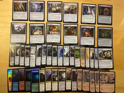 Magic The Gathering Lot Of 46 Battle For Baldur’s Gate ARTIFACT and LAND Card - Image 1