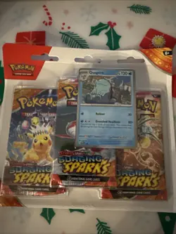 Pokemon Cards - S&V: Surging Sparks -QUAGSIRE BLISTER PACK (3 Boosters & 1 Foil) - Image 1