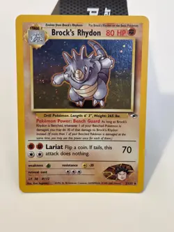 Brock's Rhydon Gym Challenge Holo Rare Pokemon Card 2/132 - Image 1