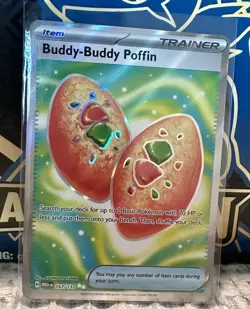 Pokemon Card Buddy-Buddy Poffin Full Art Ultra Rare (167/132) Mega Evolution NM - Image 1