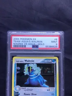Pokemon Cards: EX Magma vs. Aqua Rare Holo: Team Aqua's Walrein 6/95 PSA 9 - Image 3