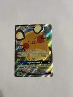 Pokemon TCG Dedenne GX Alternate Art Promos 195a/214 Full Art Holo Card NM - Image 1