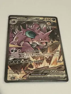 Pokemon TCG Team Rockets Nidoking EX Holo Card 233/182 Destined Rivals Series - Image 1