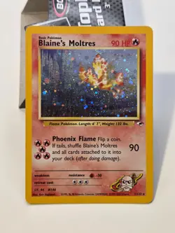 Blaine's Moltres Gym Challenge Holo Rare Pokemon Card 1/132 - Image 1