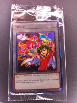 Yu-Gi-Oh! Token card featuring Yuya Sakaki & Performapal Show Down Sealed - Image 1