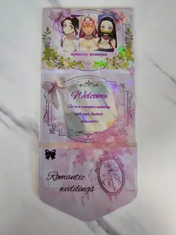 Lovely Zhi Lian - Anime Waifu Trifold Wedding Trading Card - Demon Slayer - Image 2