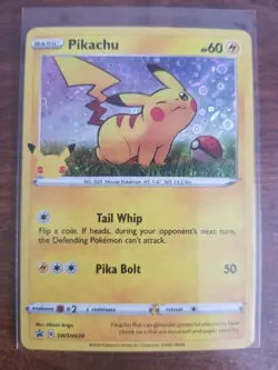 Pikachu 25th Anniversary Pokemon General Mills Promo Card Holo SWSH039 - Image 1