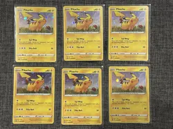Pikachu x6 Pcs SWSH039 Black Star Promo Mint Pokemon Card - Holo - Ready TCG - Image 1